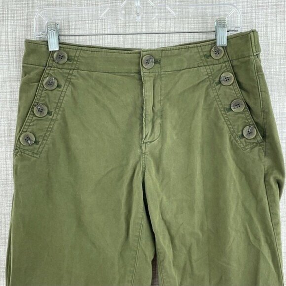 Sanctuary Womens Size 27 raw hem green straight leg pants a1346 - Picture 3 of 11